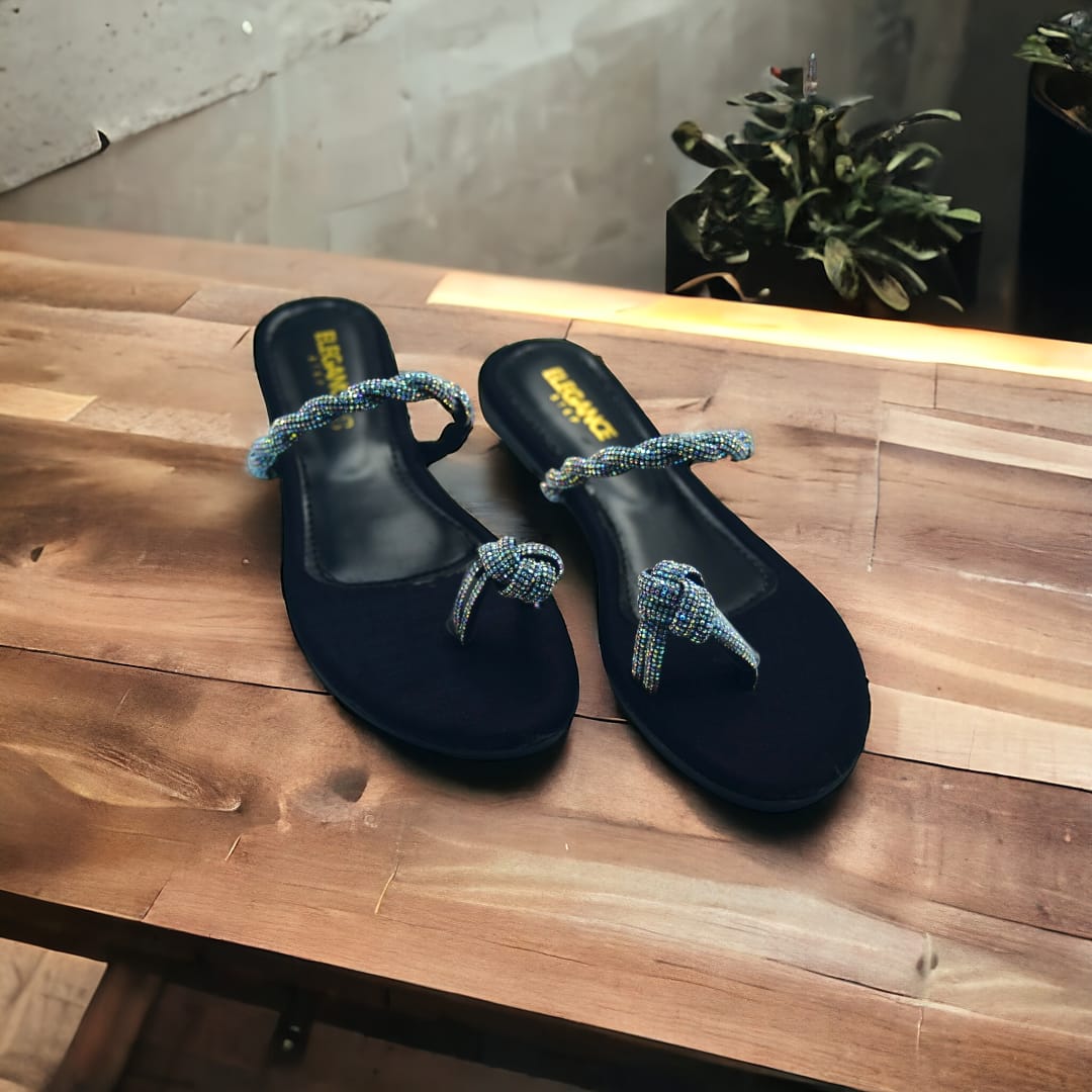 Emerald Knot Satin Sandals