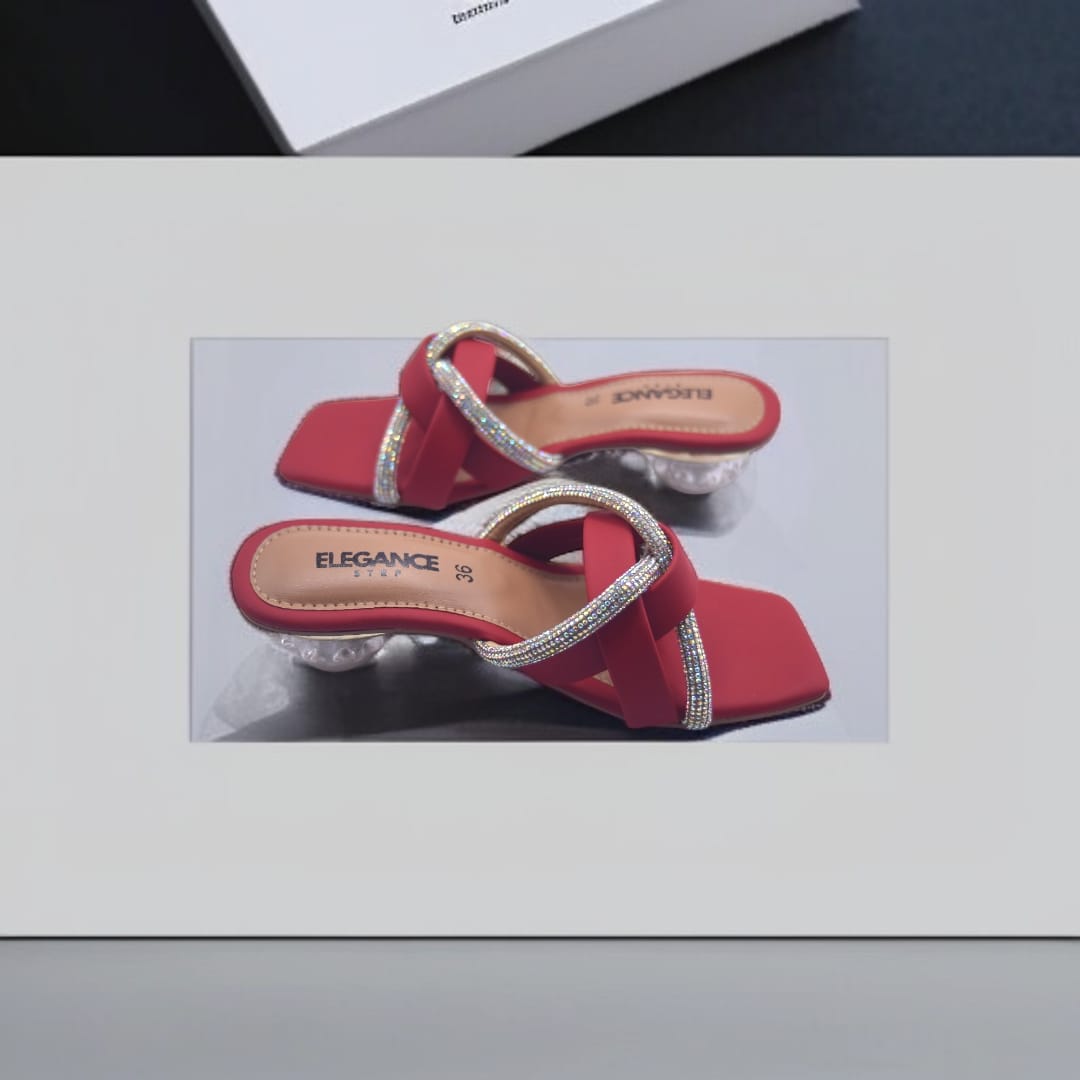 Cross-Strap Heeled Sandals