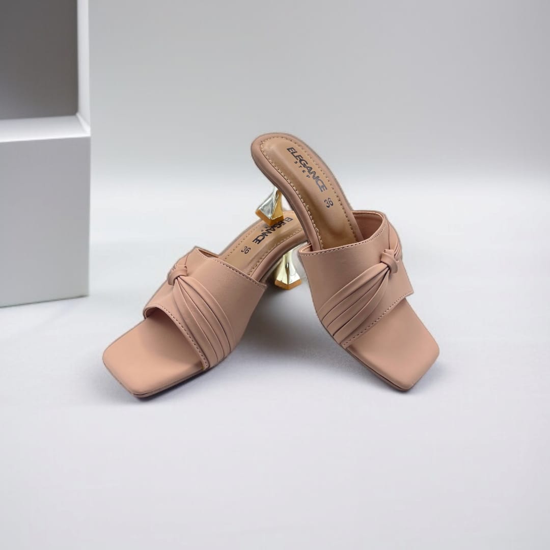 Blush Knot-Heel Sandals