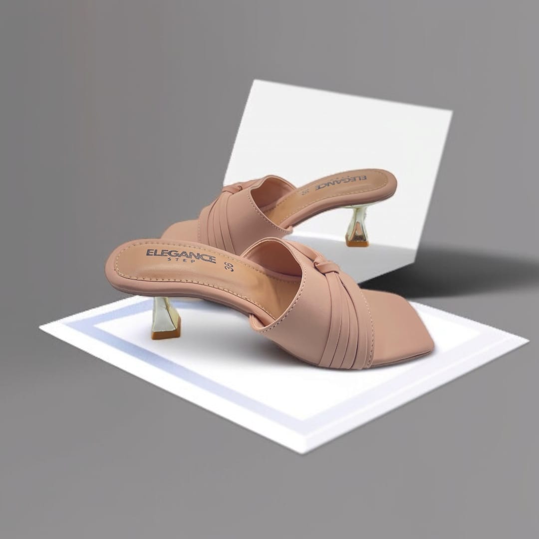 Blush Knot-Heel Sandals