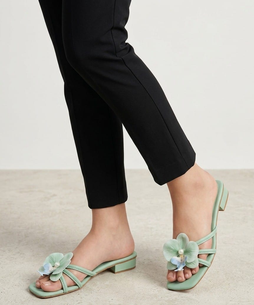 Orchid Elegance Strap Sandals